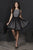 Tiffany Homecoming - 27198 Sleeveless Striped Organza A-line Dress In Black and White