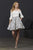 Tiffany Homecoming - 27204 Two Piece Bell Sleeve Brocade A-line Dress In White and Silver