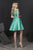 Tiffany Homecoming - Beaded Off-Shoulder Satin A-line Dress 27205 In Green