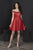 Tiffany Homecoming - 27205 Beaded Off-Shoulder Satin A-line Dress In Red