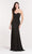 Alyce Paris - 27207 Fitted Satin Dress with Removable Sheer Top in Black