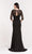 Alyce Paris - 27207 Fitted Satin Dress with Removable Sheer Top in Black
