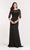 Alyce Paris - 27207 Fitted Satin Dress with Removable Sheer Top in Black