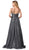 Dancing Queen - 2720 Sleeveless V-neck A-line Gown In Silver