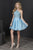 Tiffany Homecoming - 27214 Halter Strap Jeweled Organza A-Line Dress In Blue