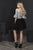 Tiffany Homecoming - 27224 Two Piece Off-Shoulder A-line Dress In Print and Black