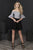 Tiffany Homecoming - 27224 Two Piece Off-Shoulder A-line Dress In Print and Black