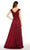 Alyce Paris - 27232 Lace V-neck Chiffon A-line Dress In Red
