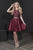 Tiffany Homecoming - 27234 Two Piece Beaded Lace Satin A-line Dress In Red
