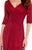 Quarter Sleeves Lace Chiffon A-line Gown 27234 in Red