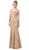 Dancing Queen - 2724 Embroidered Sweetheart Trumpet Prom Dress In Gold