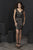 Tiffany Homecoming - 27242 Cap Sleeve Scallop-Beaded Cocktail Dress in Black and Neutral