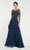 Alyce Paris - 27244 Embellished Quarter Length Sleeve A-line Dress