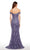 Alyce Paris - 27249 Lace V-neck Chiffon A-line Dress In Purple
