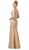 Dancing Queen - 2724 Embroidered Sweetheart Trumpet Prom Dress In Gold