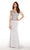 Alyce Paris - 27252 Off-The-Shoulder Beaded Lace Evening Gown in Silver