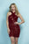 Tiffany Homecoming - 27256 Crisscross Neckline Sequin Cocktail Dress In Red