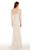 Alyce Paris - 27257 Quarter Sleeve Floral Illusion Bodice Gown In Neutral
