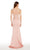 Alyce Paris - 27262 Embellished Illusion Bateau Sheath Dress In Pink