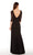 Alyce Paris - 27267 Sheer Quarter Sleeve Slit Evening Gown in Black