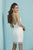 Tiffany Homecoming - 27288 Bedazzled Deep Sweetheart Sheath Dress In White