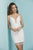 Tiffany Homecoming - 27288 Bedazzled Deep Sweetheart Sheath Dress In White