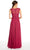 Alyce Paris - 27327 Beaded Bateau Chiffon A-Line Gown In Red