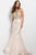 27377 Bedazzled Sleeveless Illusion Trumpet Gown