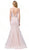 Dancing Queen - 2742 Embroidered Plunging V-Neck Prom Dress In Pink