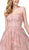 Dancing Queen - 2745 Floral Appliqued Sweetheart Prom Dress In Pink and Gold