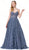 Dancing Queen - 2745 Floral Appliqued Sweetheart Prom Dress In Blue
