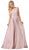 Dancing Queen - 2747 Lace Appliqued Pleated A-Line Prom Dress In Pink