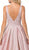 Dancing Queen - 2747 Lace Appliqued Pleated A-Line Prom Dress In Pink