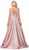 Dancing Queen - 2747 Lace Appliqued Pleated A-Line Prom Dress In Pink