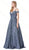 Dancing Queen - 2751 Sequin Embellished A-Line Prom Gown In Blue