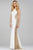 27514 Bejeweled Cap Sleeve Jersey Sheath Dress