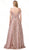 Dancing Queen - 2751 Sequin Embellished A-Line Prom Gown In Pink and Gold