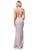 Dancing Queen - 2759 Embroidered Halter Fitted Dress In Pink