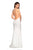 La Femme - 27657 Plunging Crisscross-Strapped High Slit Gown
