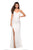 La Femme - 27657 Plunging Crisscross-Strapped High Slit Gown