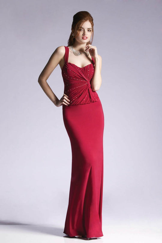 Janique - 2774 Sleeveless Ruched Sheath Gown