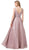 Dancing Queen - 2775 Embellished V-neck Long A-line Dress In Pink