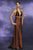 Tiffany Homecoming - 2780 Plunging Halter Sheath Dress In Brown and Gold