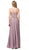 Dancing Queen - 2780 Beaded V-Neck Prom Gown In Brown