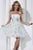 Tiffany Homecoming - 27833 Floral Semi-sweetheart A-line Dress In White and Green