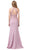 Dancing Queen - 2787 Embroidered Halter Trumpet Gown In Pink