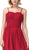 Dancing Queen - 2789 Beaded Lace Embroidery Square Neck A-Line Gown In Red