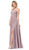 Dancing Queen - 2789 Beaded Lace Embroidery Square Neck A-Line Gown In Brown