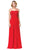 Dancing Queen - 2789 Beaded Lace Embroidery Square Neck A-Line Gown In Red