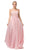 Dancing Queen - 2789 Beaded Lace Embroidery Square Neck A-Line Gown In Pink
